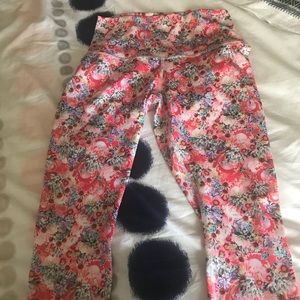 Lululemon floral crop pants.